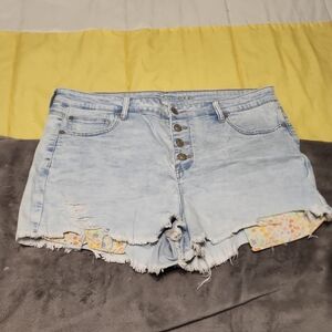 American eagle button fly hi rise shortie
